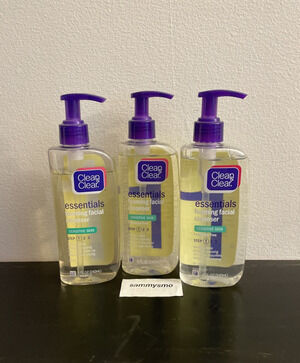 Clean & Clear Essentials Foaming Facial Cleanser Sensitive Skin step 1, 8oz x3